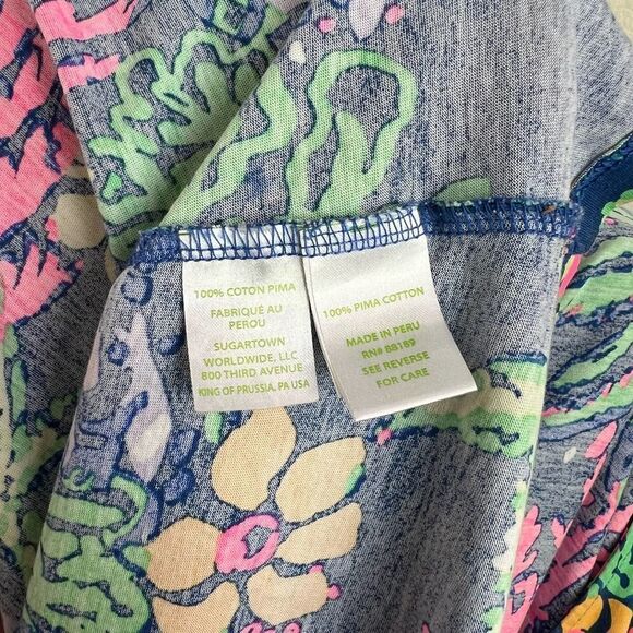 LILLY Pulitzer Erin All A Glow V-neck Relaxed Nautical Shift Dress XS Vacation - Picture 6 of 6